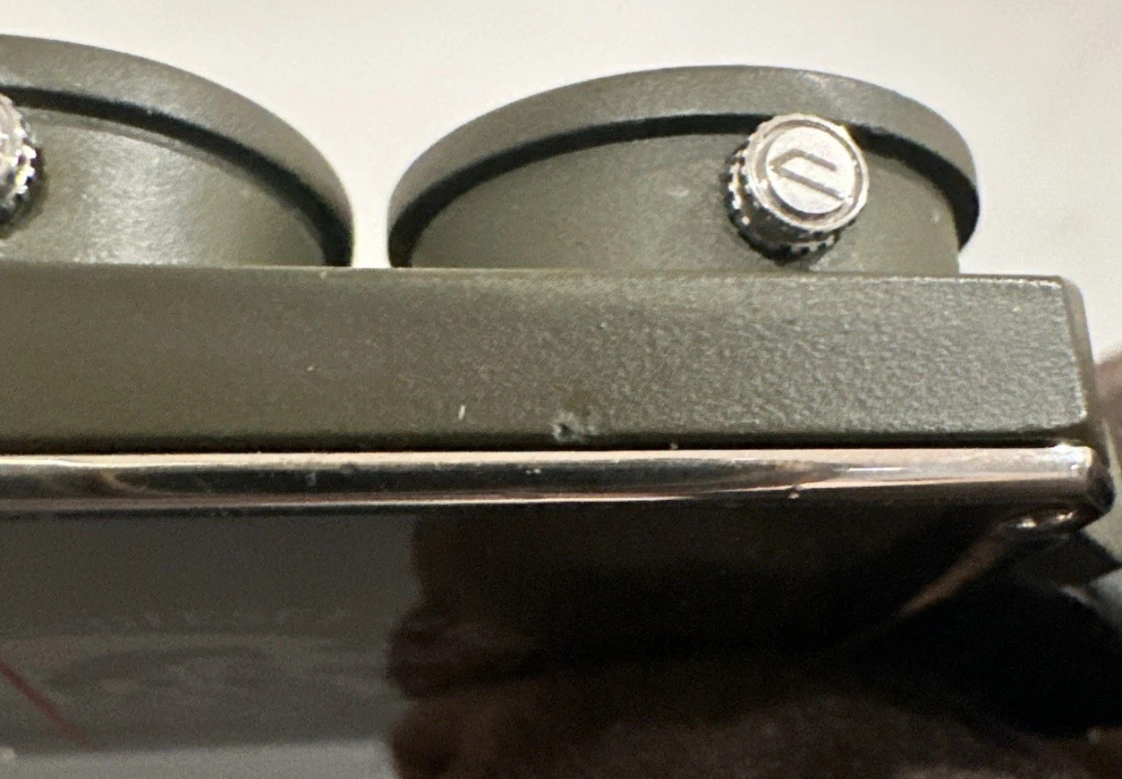 Diesel DZ-7248 Oversized Watch Matte Black/green Case Black Leather Band READ!
