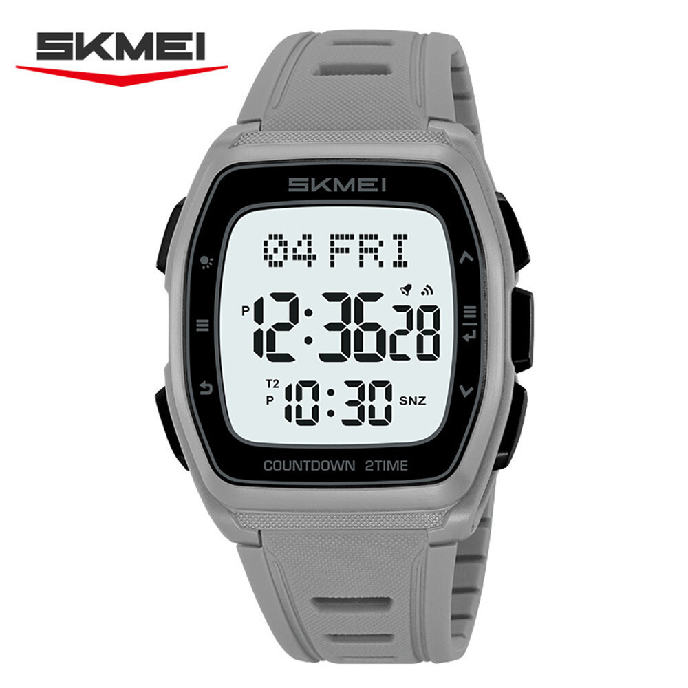 SKMEI Men Rectangle Watch Digital Electronic Wristwatch Students Boy Sport Watch