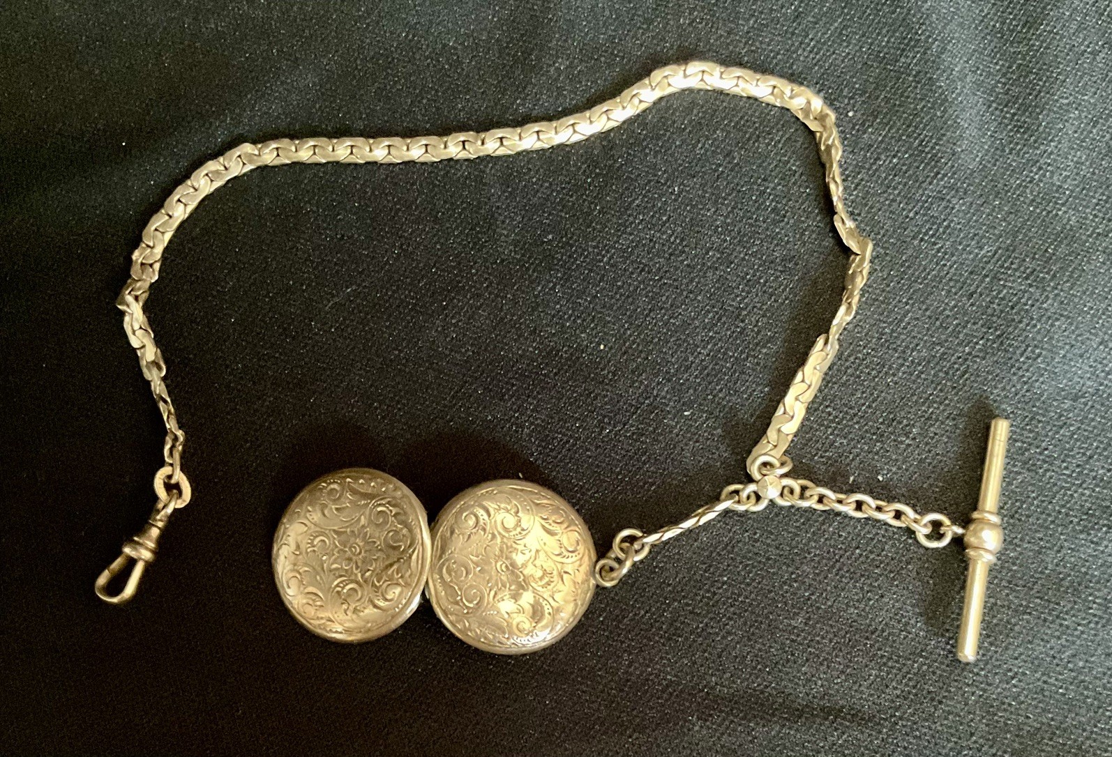 VINTAGE SOUTH BEND 21 JEWEL Size 16s POCKET WATCH With Gold Filled Chain