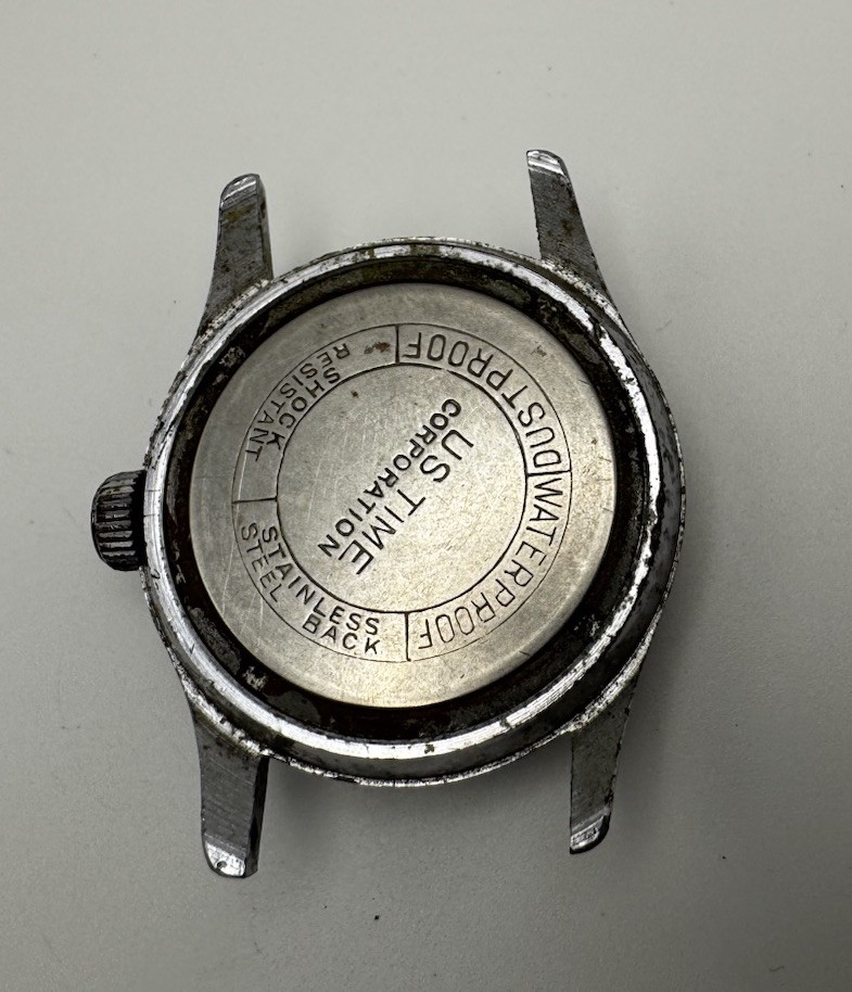 US Time Timex Mechanical Field Watch – 1950s – Working – No Band