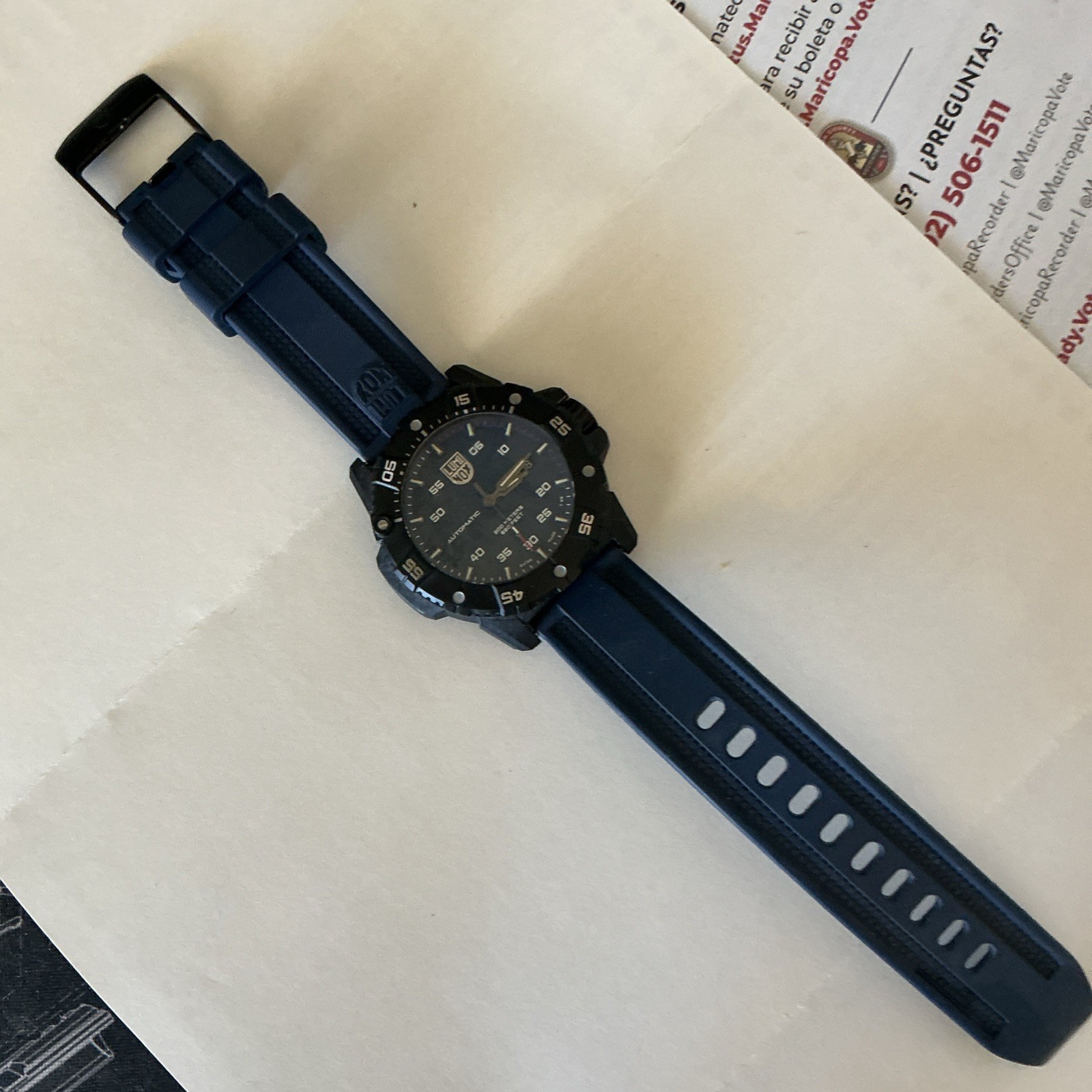 Luminox Master Carbon SEAL Automatic Blue Dial Rubber Strap Men’s Watch XS.3863