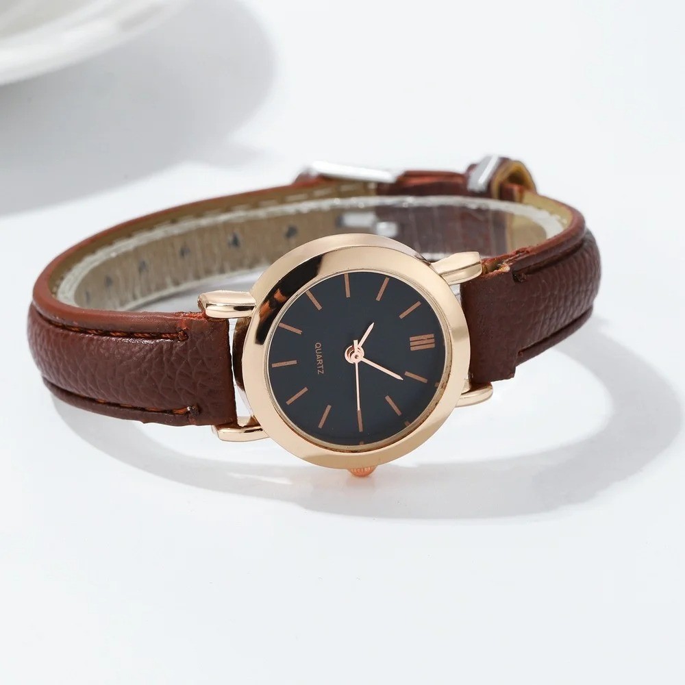 Women Small Quartz Watch Arabic Dial Leather Strap Fashion Wristwatch USA