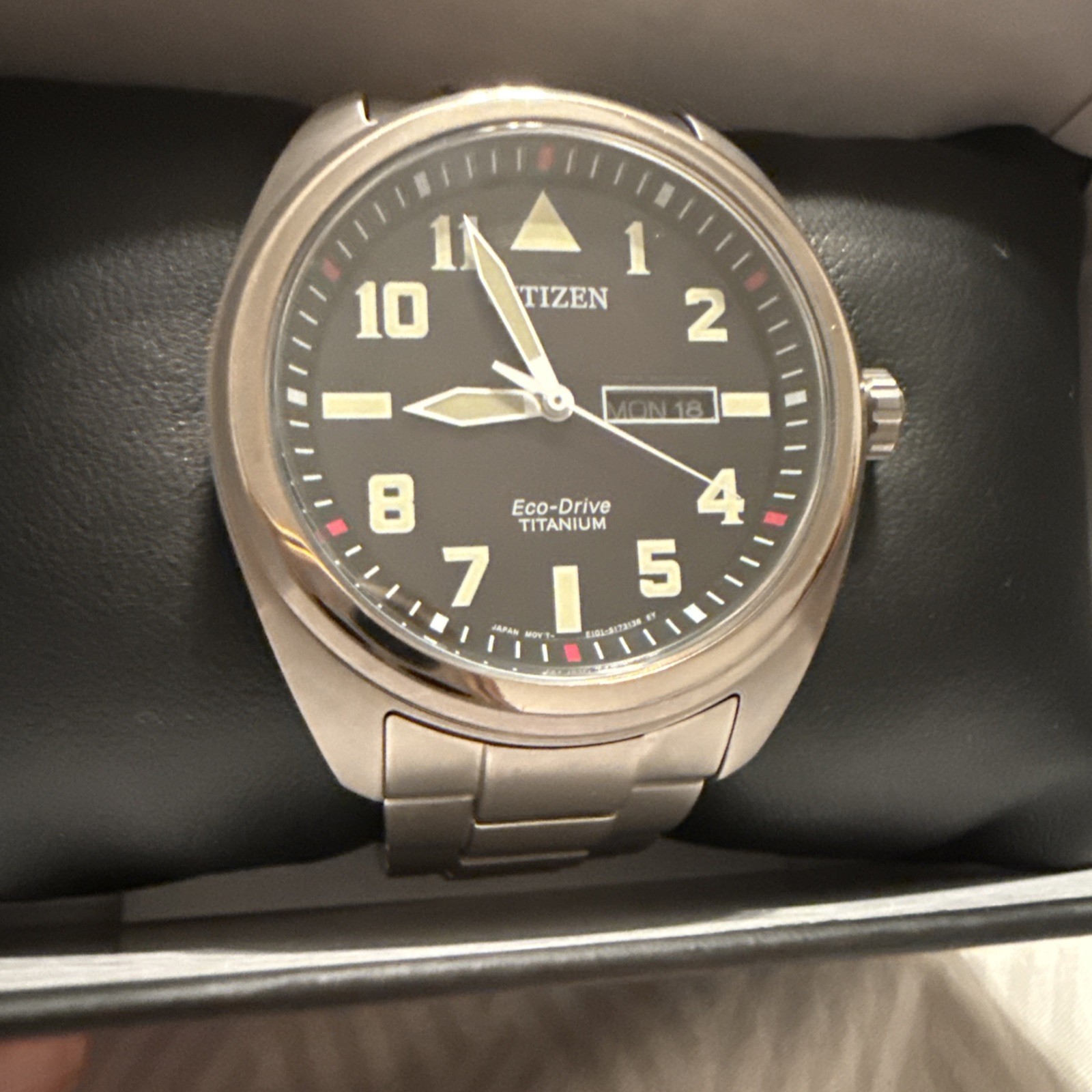 Citizen Eco-Drive Garrison Silver-tone Super Titanium Bracelet Watch