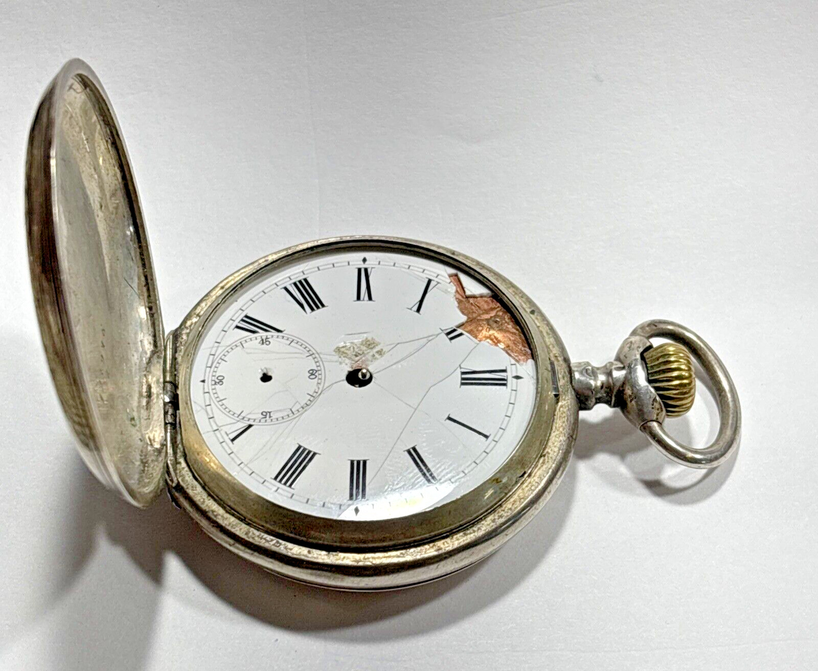 J. GOLDMANN, LWOW (LVIV), POLAND RETAILER C. 1890 DIOGENE SILVER POCKET WATCH