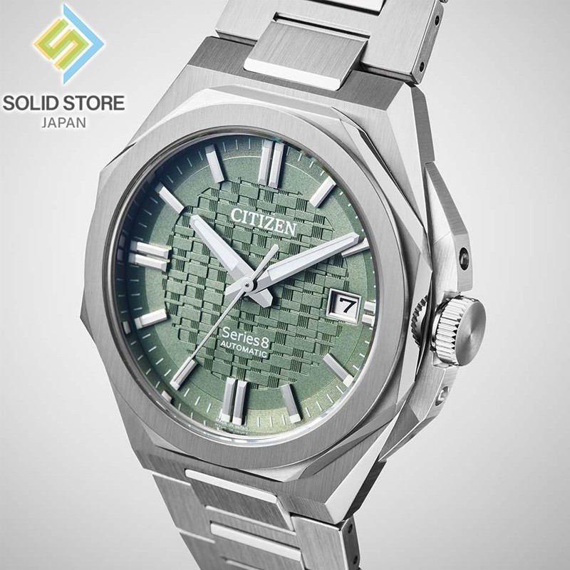 CITIZEN Series 8 NB6080-51W Mechanical Automatic Green Dial Watch 39.3mm