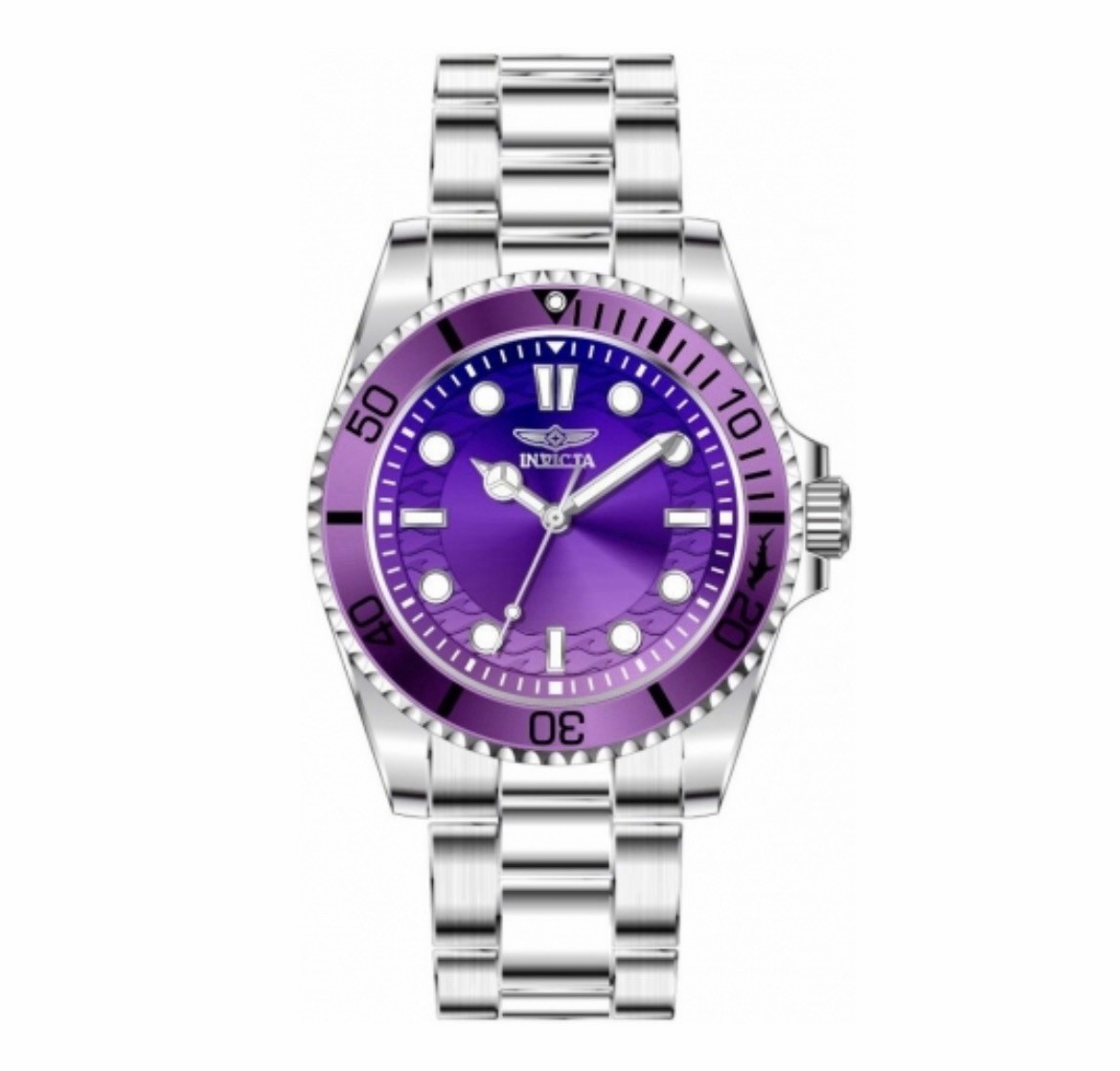Invicta Pro Diver Mens Quartz Watch 43mm Purple Dial Bezel Steel! Brand New!!😈