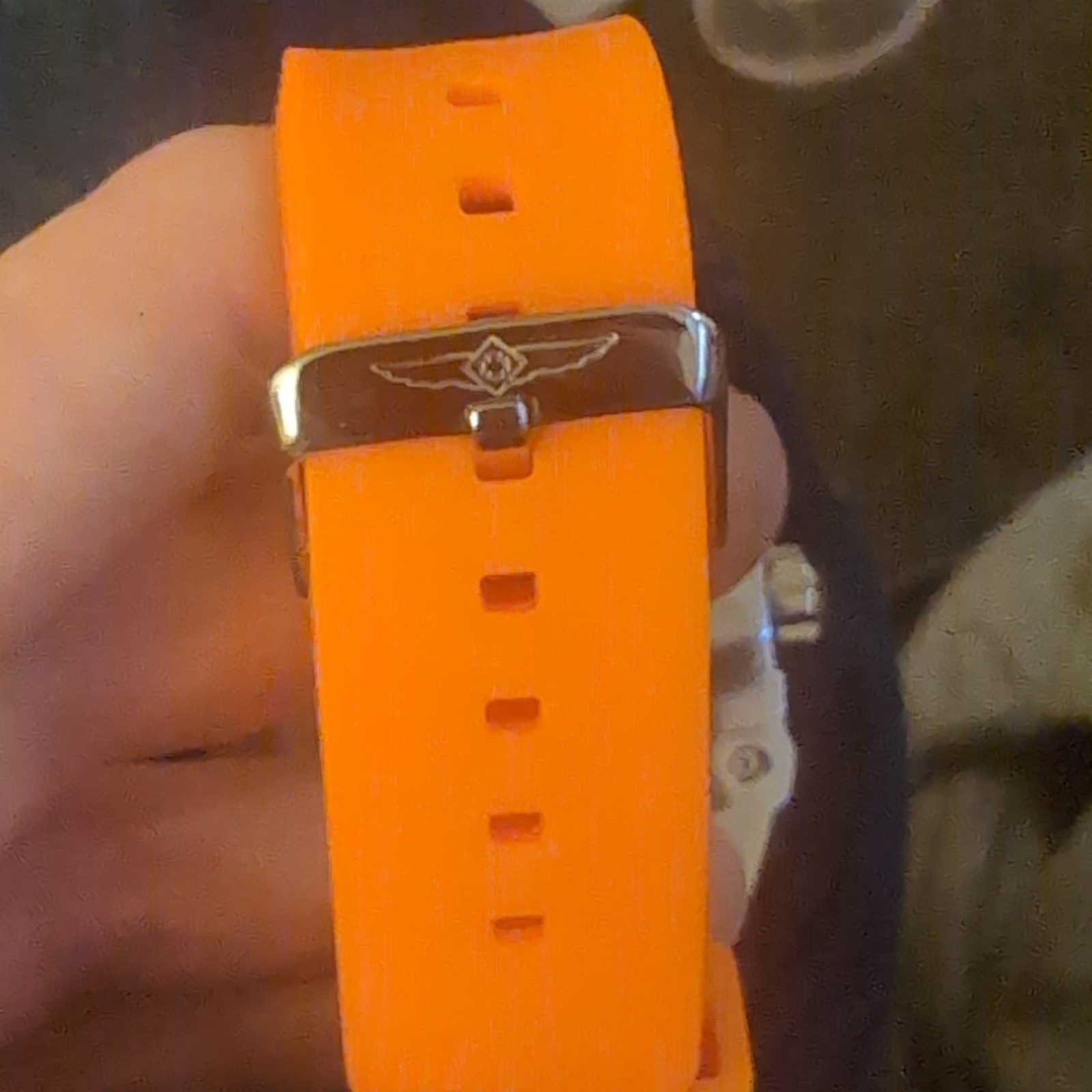 Invicta Racing Men’s Quartz Watch 45mm Tonneau Orange Silicone Strap 30m