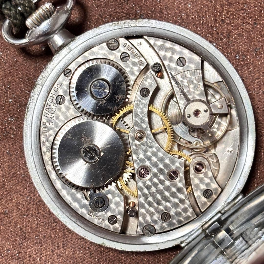 Elida Pocket Watch Hand-Wind Smoseco Antique Working No Service Needed