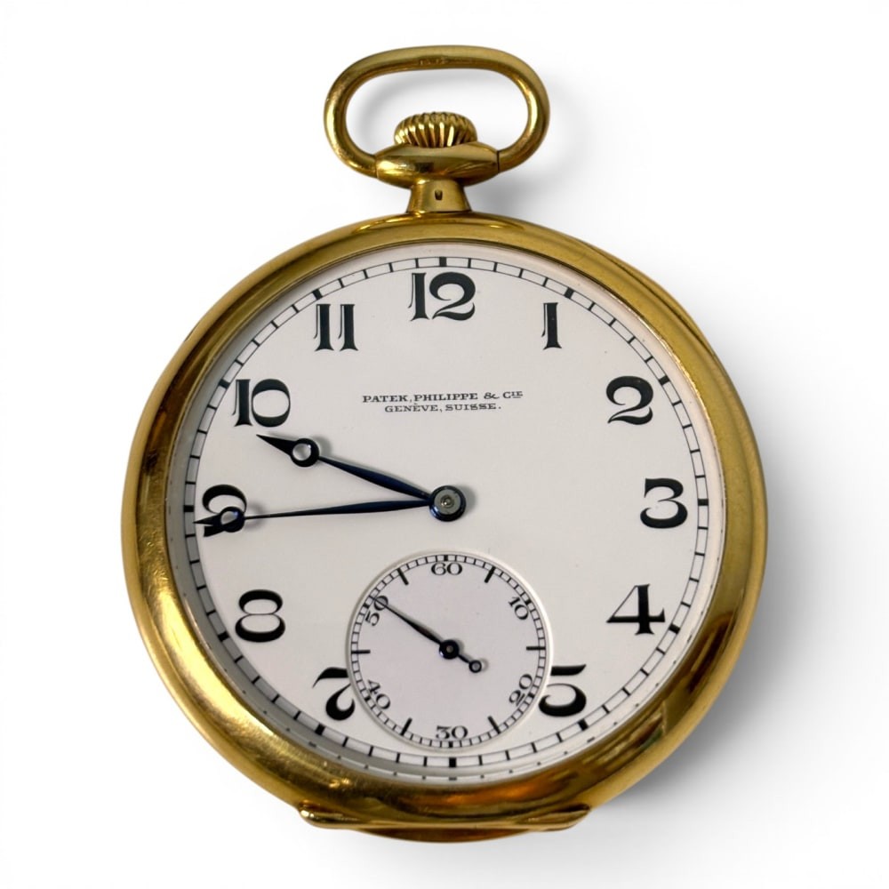 Patek Philippe Pocket Watch 50 mm Open Face 18K Yellow Gold Watch 89 Grams