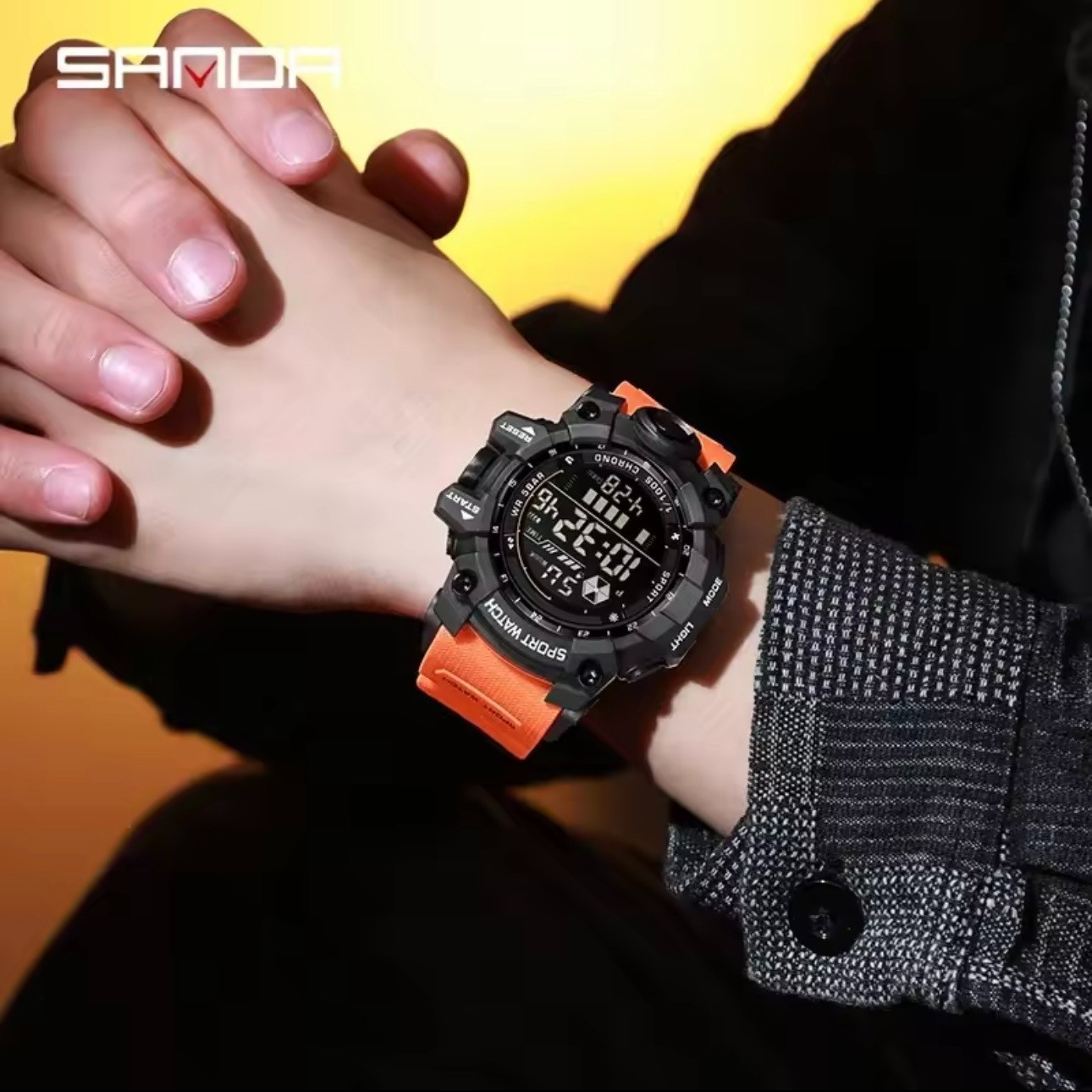 Mens Sport Watch – Multifunctional Digital Rugged Military Style Water-Resistant