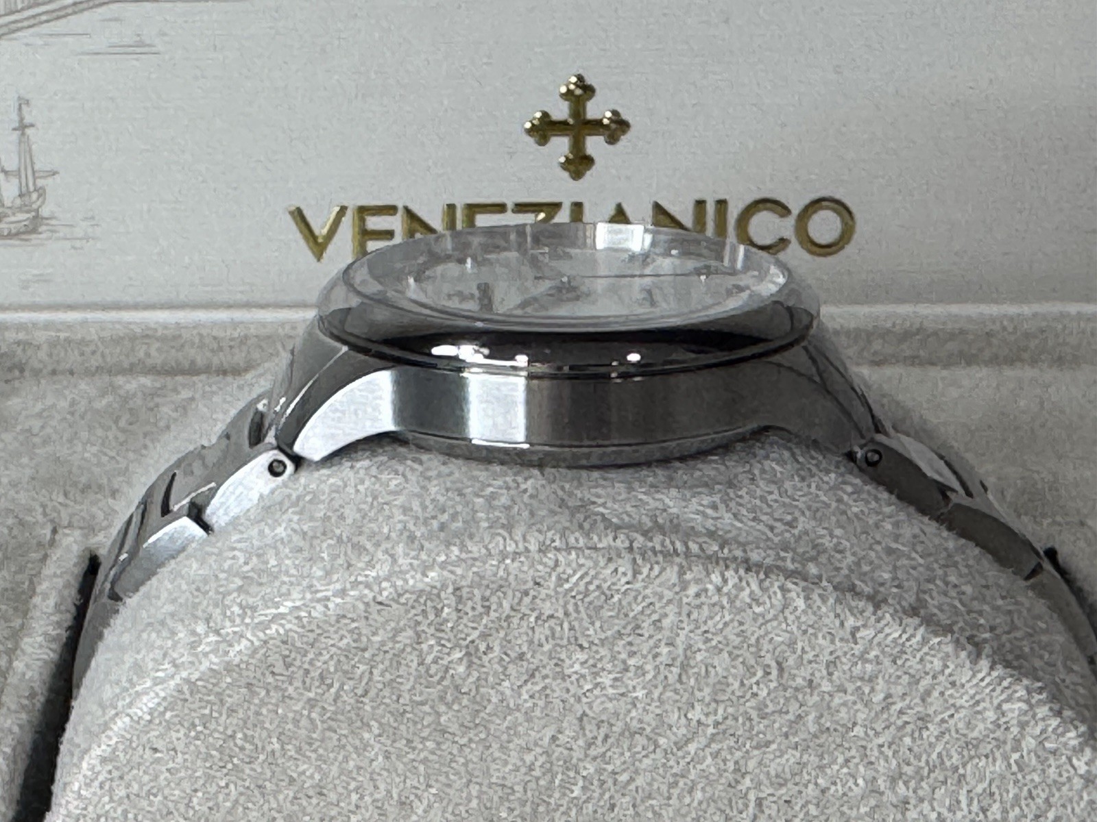 Venezianico Redentore Automatic MOP Dial Diamond Markers SS Complete Set
