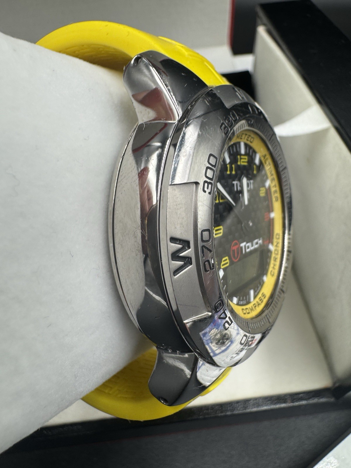 Tissot T-Touch NASCAR Special Edition Titanium Case Yellow Rubber Band with box