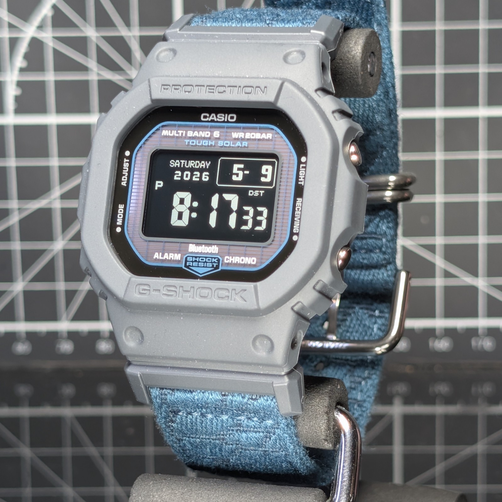 Casio G-Shock ECO GW-BX5600 Solar Multiband MiP Square Black Blue GW-BX5600CBG-2