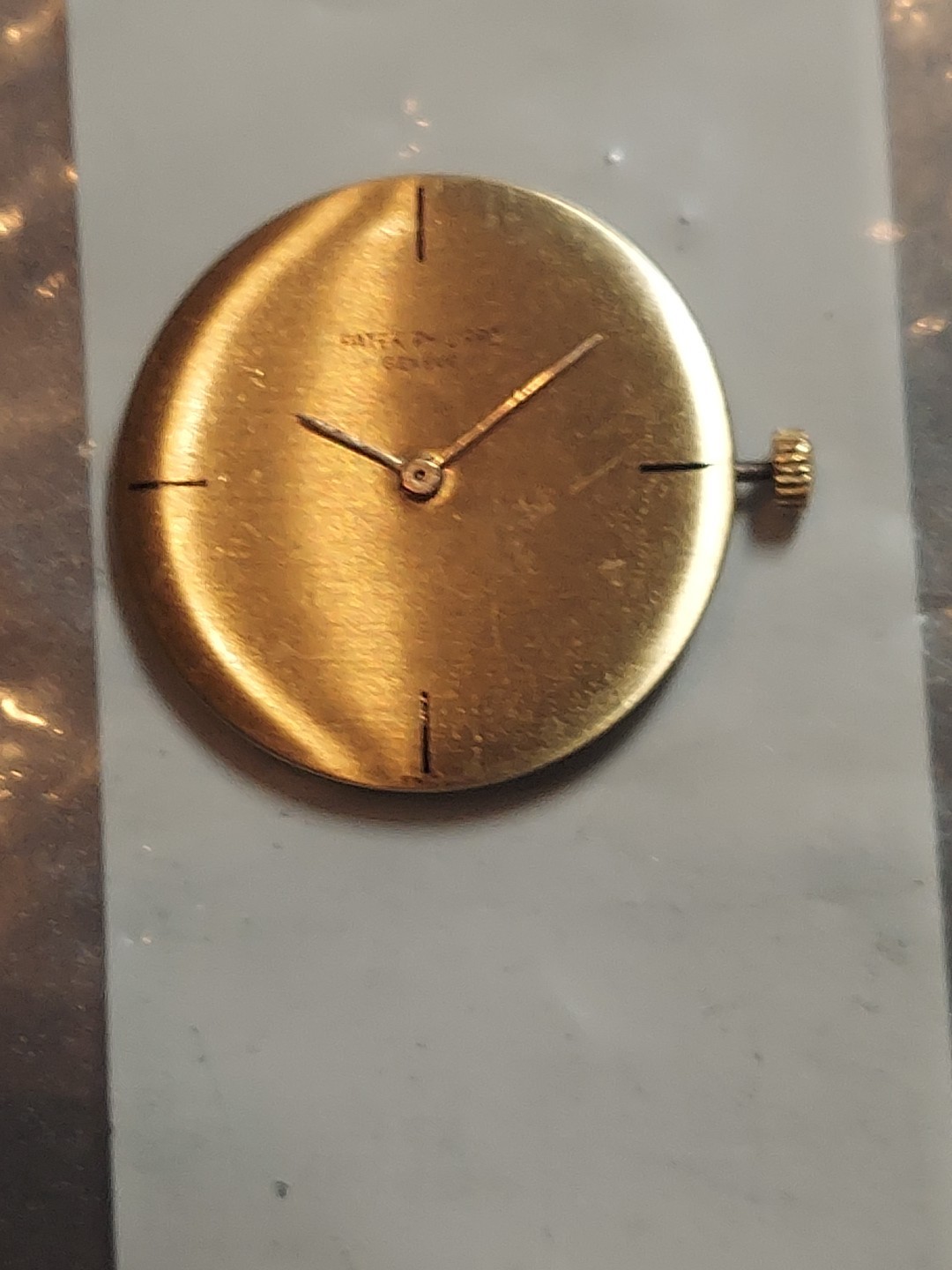 Patek Philippe 18k Yellow Gold Dial,hands And Crown 18 Jewels Manual Cal 175…