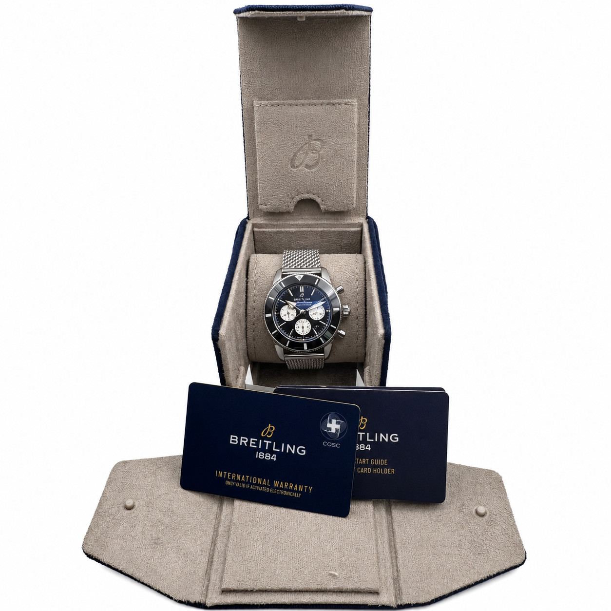 Breitling Superocean Héritage Chrono AB0162121B1A1 Auto 44 Black Dial/Bezel .B/P