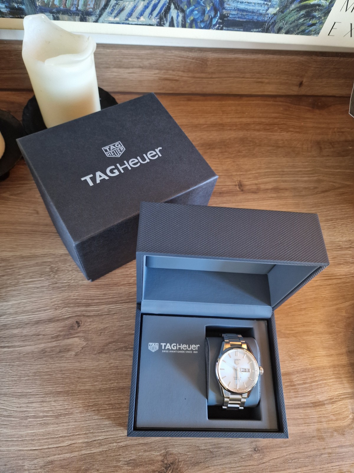 Tag Heuer Carrera Day Date 41mm Silver Dial. WAR201B. VGC