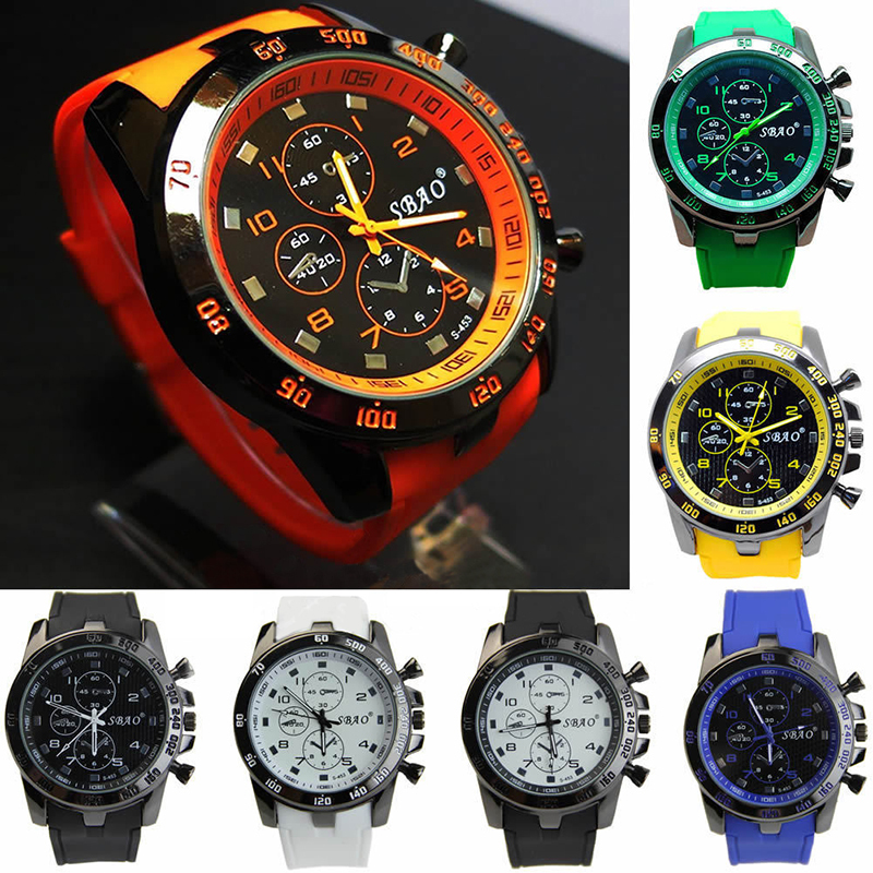 Stainless Steel Luxury Sport Analog Quartz Modern Men Fashion Wrist Watch Gifts