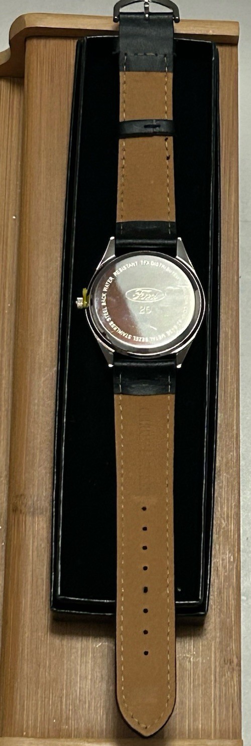 Ford Motor Company 20 Year Anniversary TFX Bulova Men’s Wrist Watch Leather Band