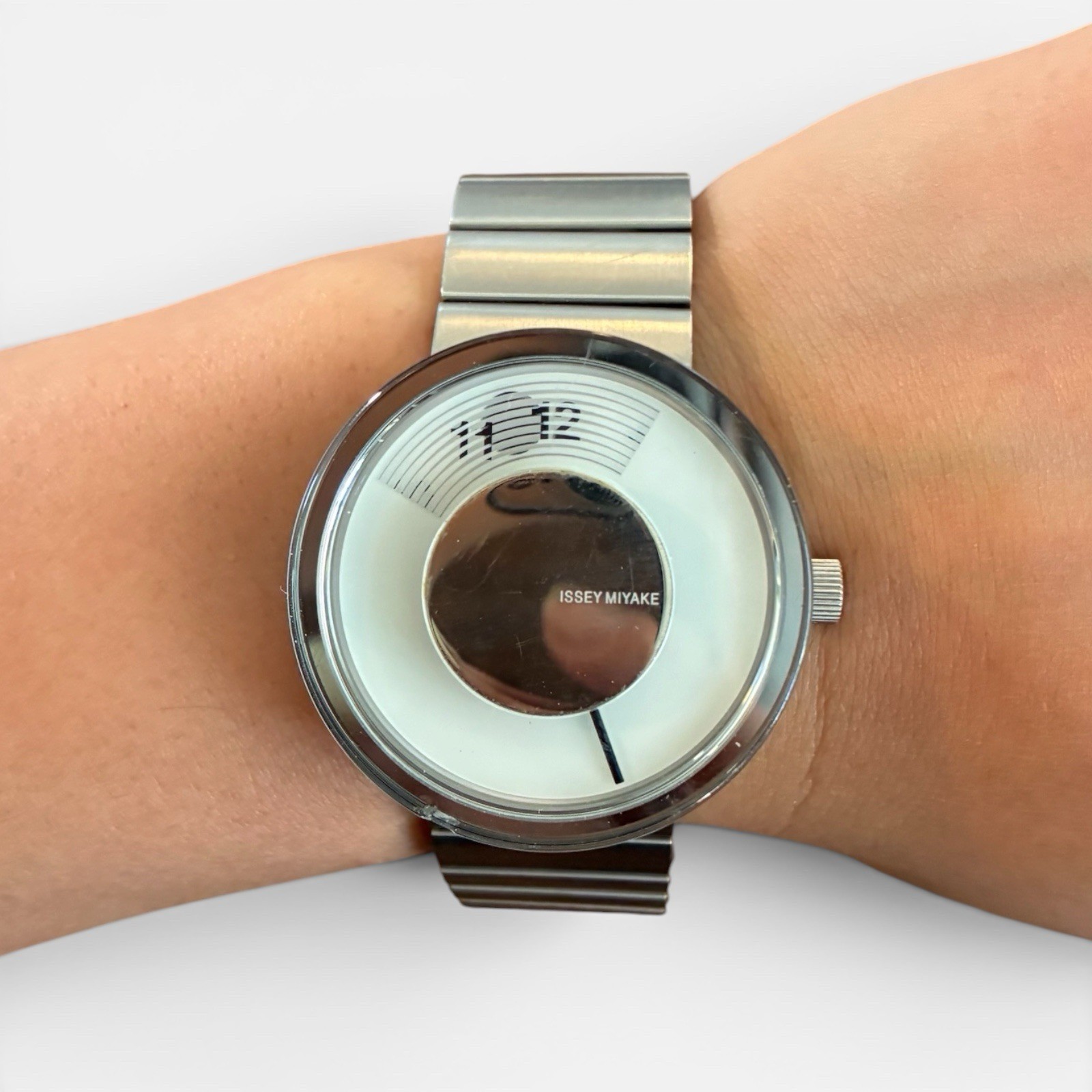 Issey Miyake TO Tokujin Yoshioka Seiko VJ20-0060 Silver Watch Japan