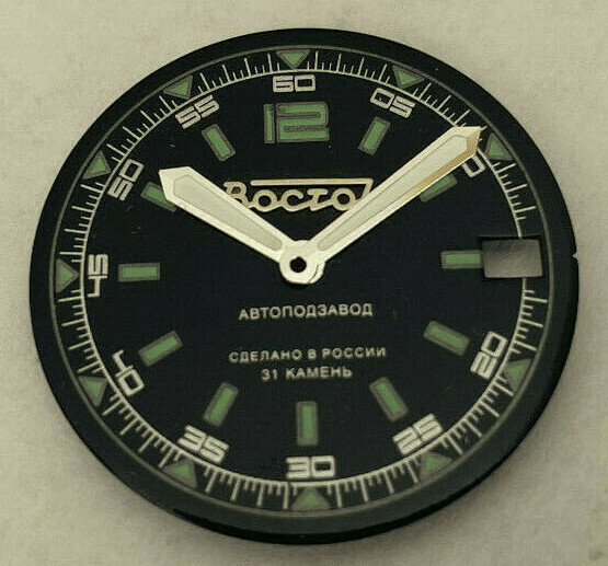 SILVER/WHITE VOSTOK AMPHIBIAN KOMANDIRSKIE CUSTOM “SWORD” WATCH HANDS