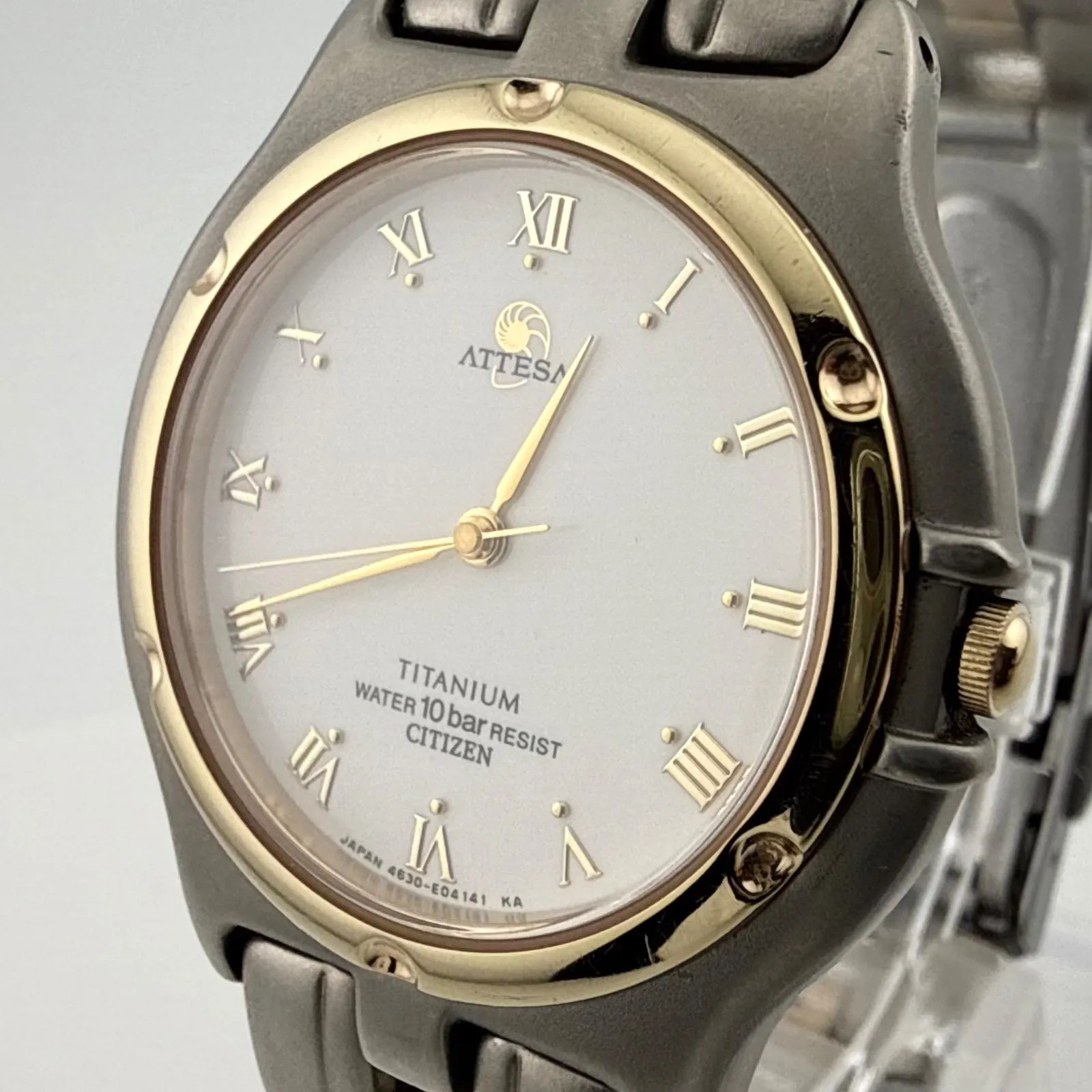 CITIZEN ATTESA 4634-E67340 TITANIUM Men’s Quartz Watch, Working Condition, B
