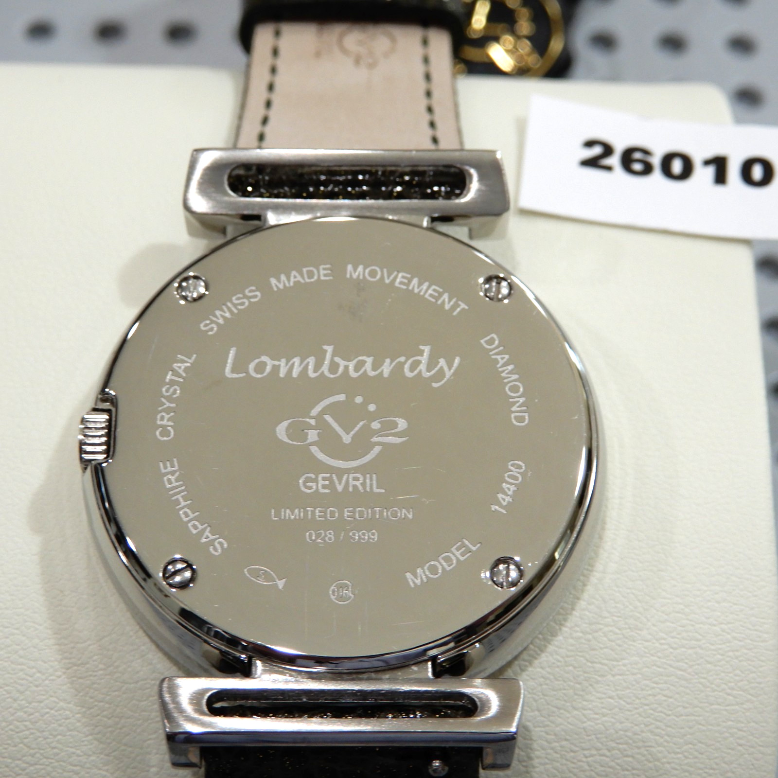 AUTHENTIC! New! GV2 Ladies LOMBARDY DIAMOND-SS Bezel-Dark Green Shimmer Dial