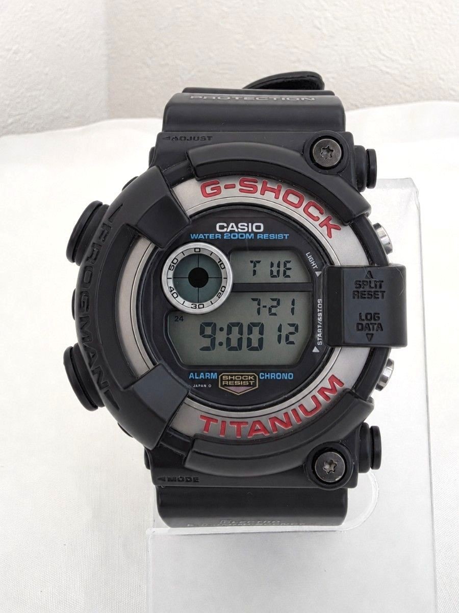Good Condition CASIO G-Shock FROGMAN DW 8200 1A First Generation Titanium Frogma