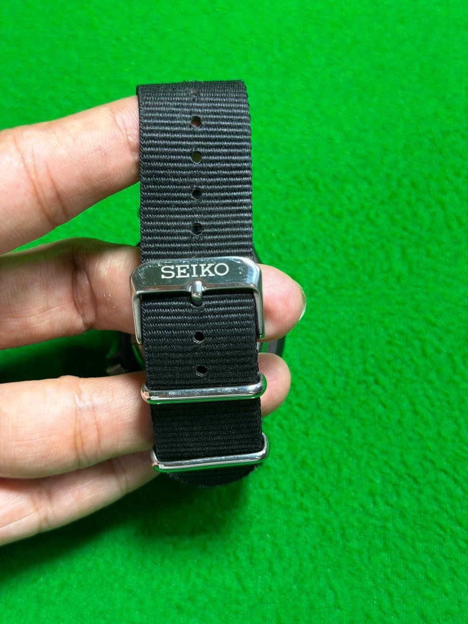Seiko Automatic Men’s Watch Brown Dial Black Case NATO Strap Day Date