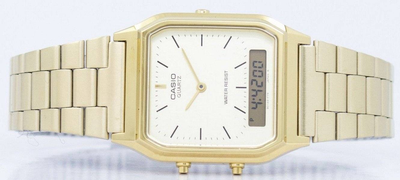 Casio Quartz Analog Digital Gold Tone Casual AQ-230GA-9DMQ Men’s Watch