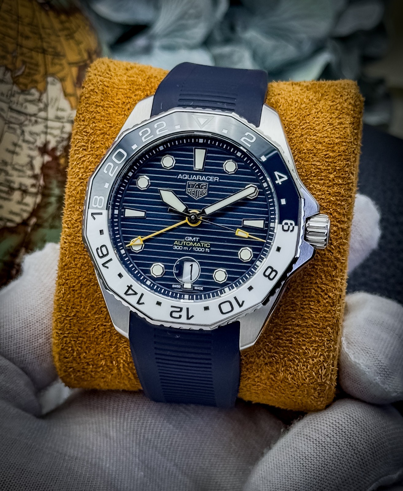 Tag Heuer Aquaracer Professional 300 GMT 43mm Blue Yellow White – WBP2010