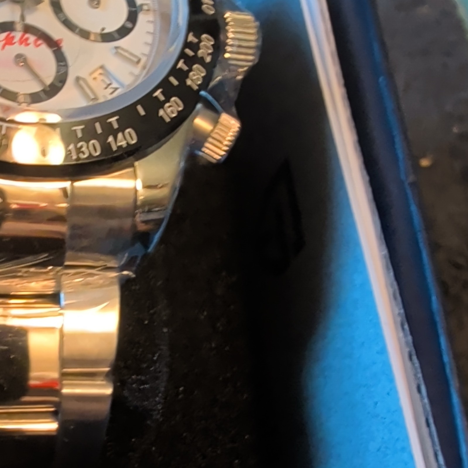 Pagani Design Chronograph Quartz White Dial Black Tachymeter Steel 40mm 100m