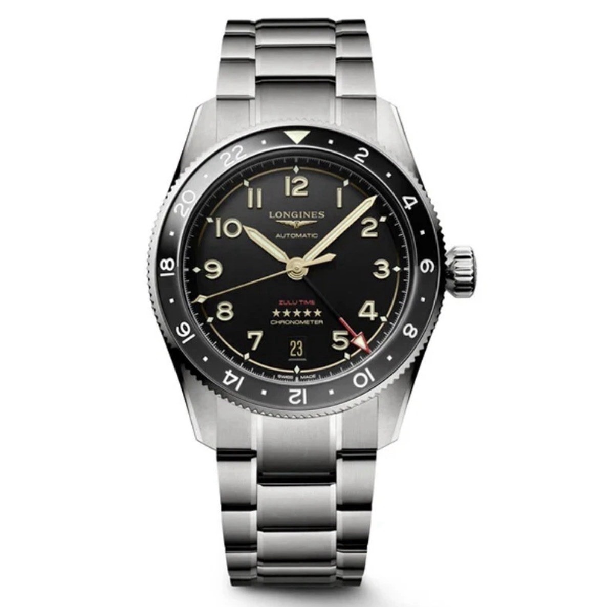 New Longines Spirit Zulu Time 39mm Titanium Anthracite Men’s Watch L3.802.1.53.6