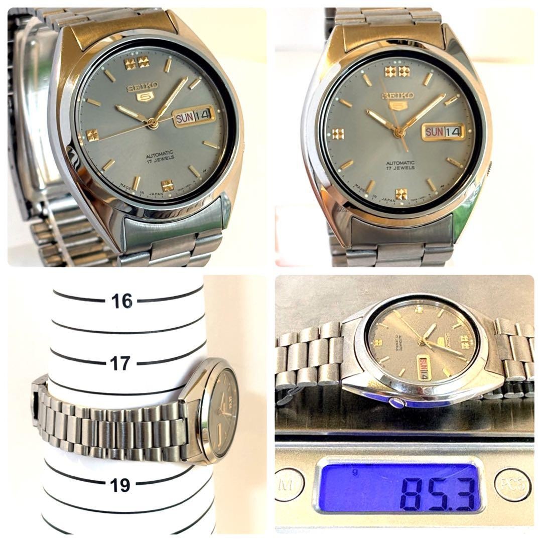 SEIKO 5 Automatic 17 Jewels Day Date Men s Wristwatch Running From Japan