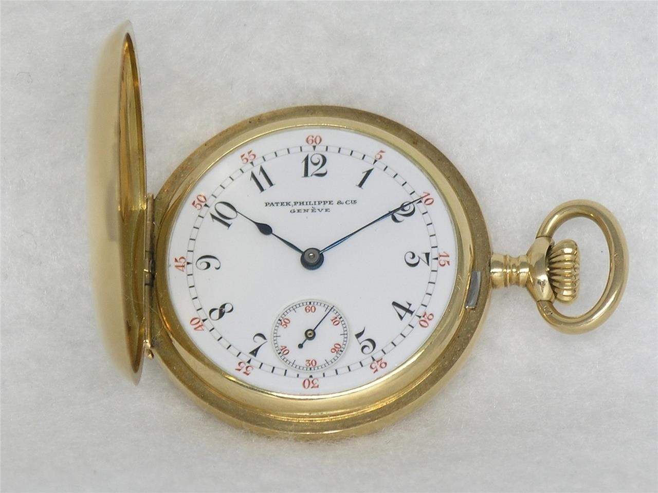 VINTAGE 34MM 18K LADY PATEK PHILIPPE HUNTER’S CASE POCKET WATCH, SERVICED!