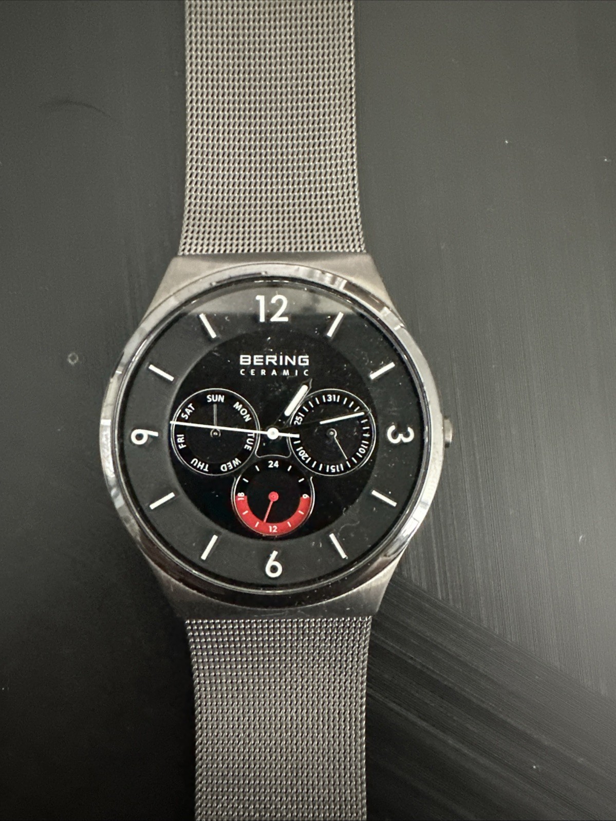 BERING CERAMIC BRUSHED BLACK WATCH Never Worn