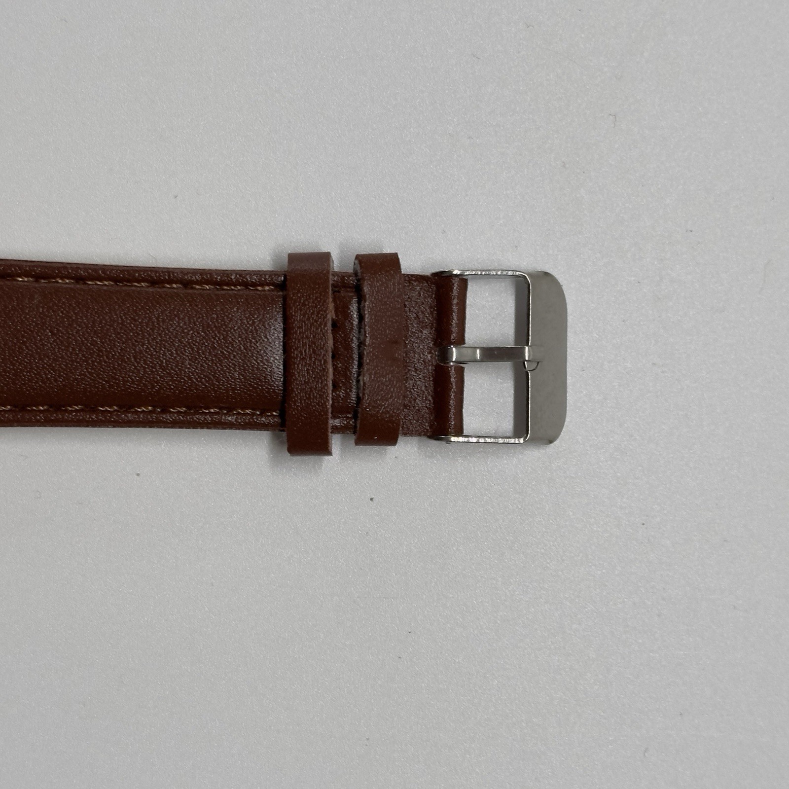 Geneva Wrist Watch Black Face With Blue Indices & Brown Strap