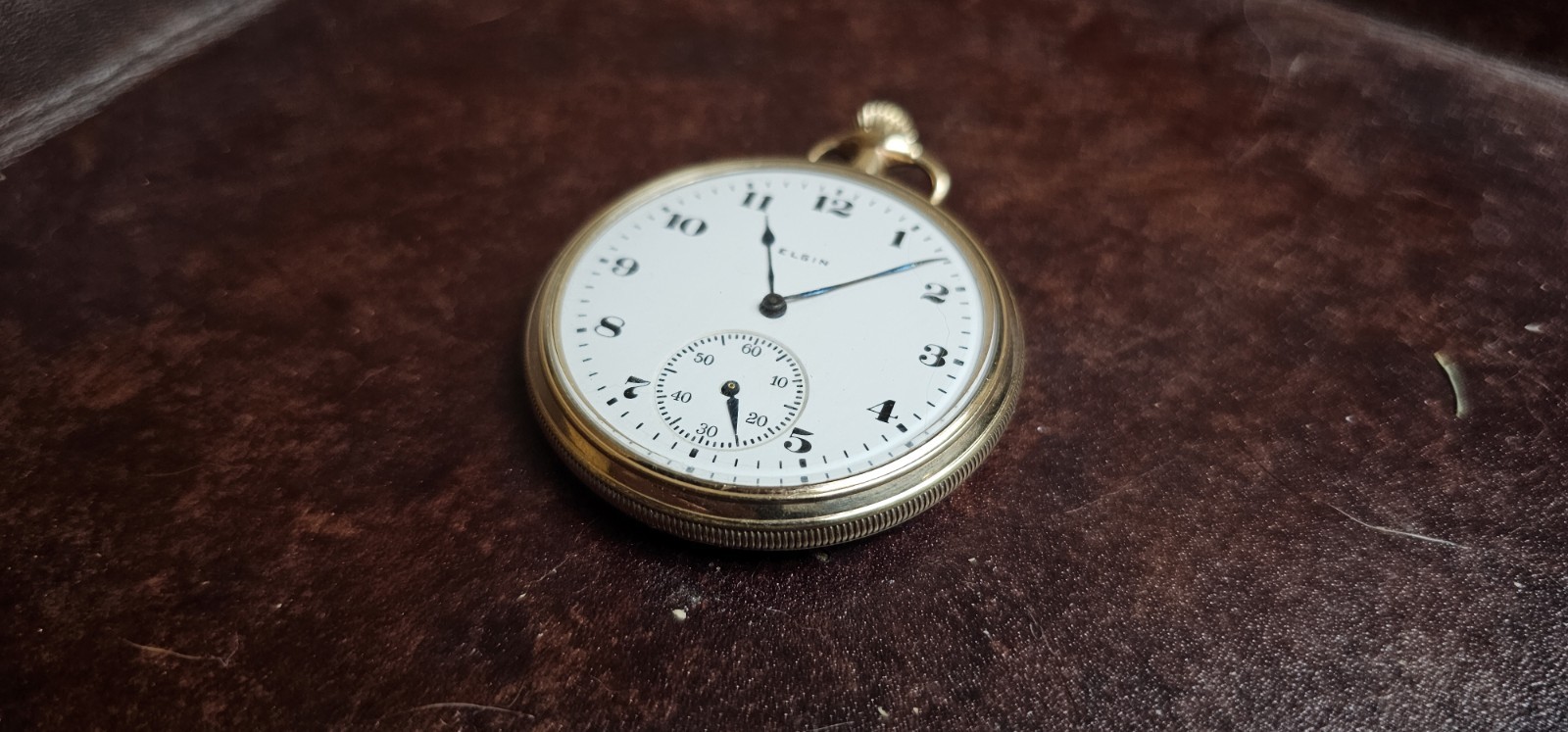 Elgin Manual Wind Antique Pocket Watch 14kt Yellow Gold Filled