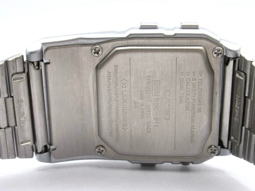 CASIO Data Bank DBC-611 Silver Retro Calculator Watch