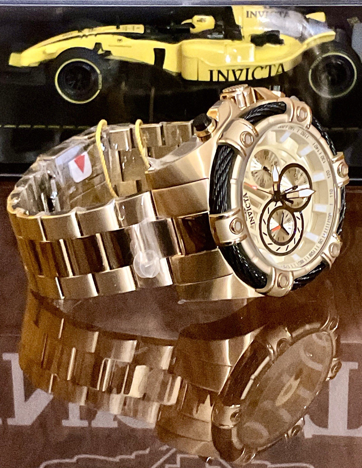 ???Invicta Bolt Ace Men’s Watch-52mm, Gold, (PF9238 ) (25515)