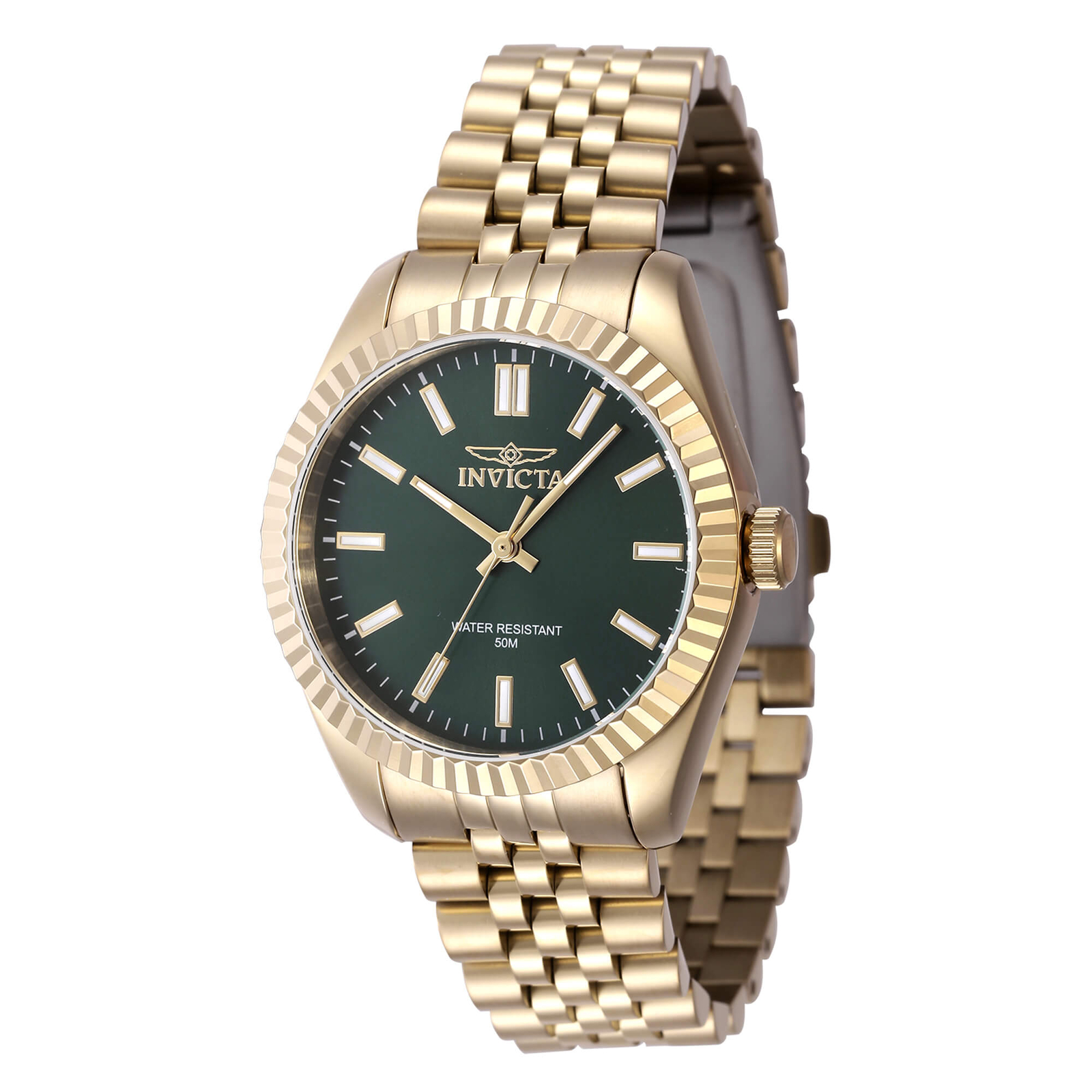 Invicta Women’s Watch Specialty Quartz Green Dial Yellow Gold Bracelet 47505