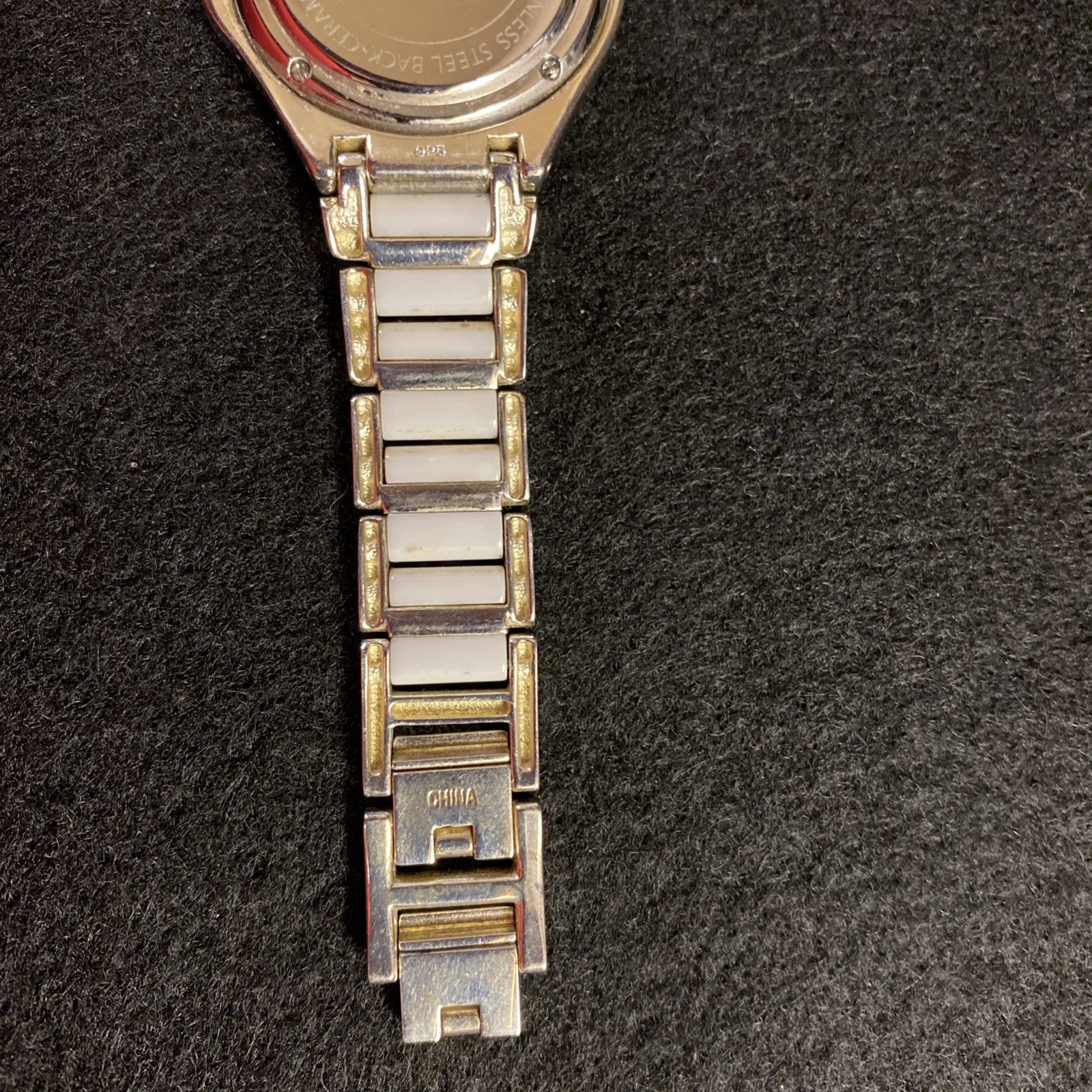 Ecclissi Sterling Silver .925 Watch Women’s White Ceramic Band New Battery