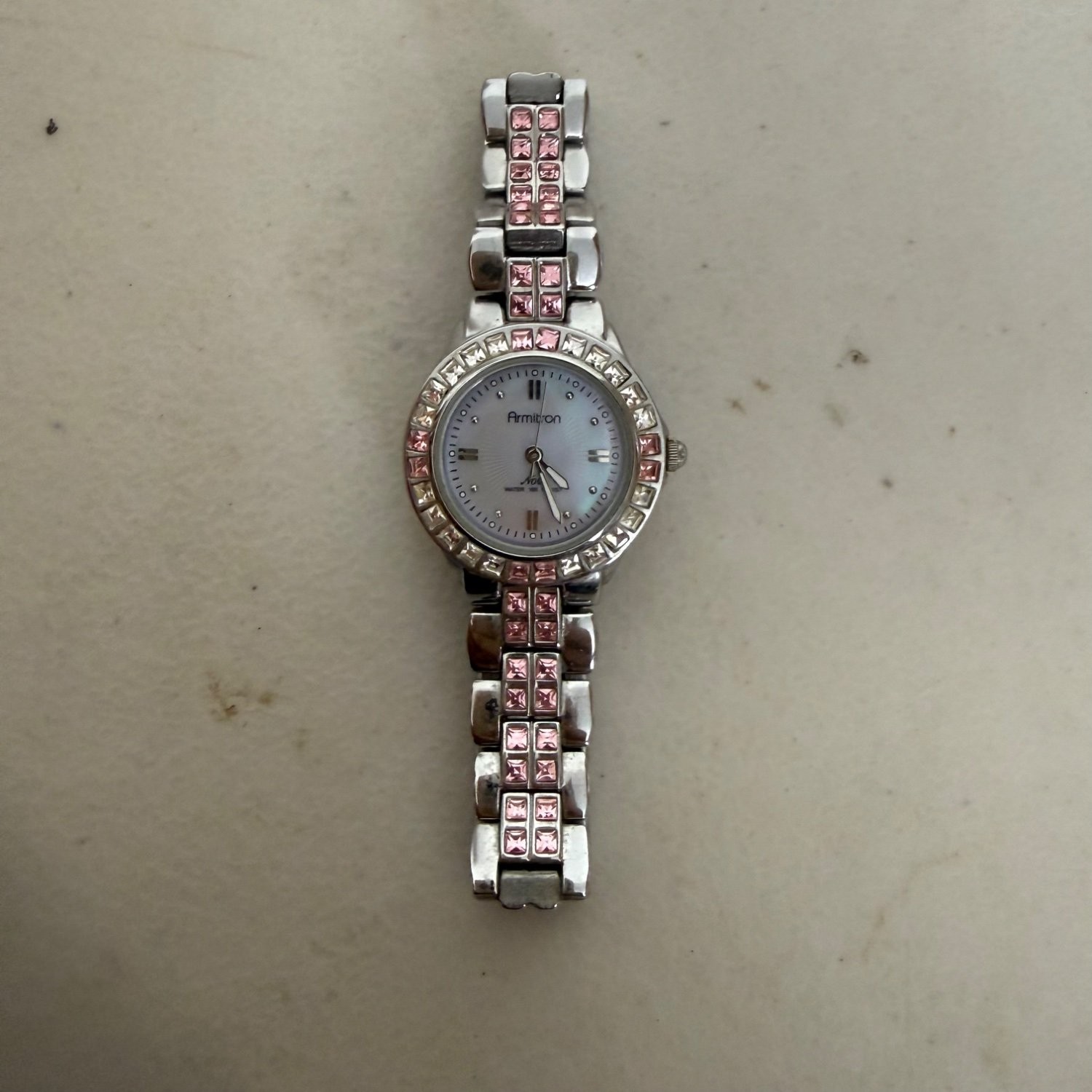 Armitron Now Wristwatch Silver Stainless Steel Deployment Clasp