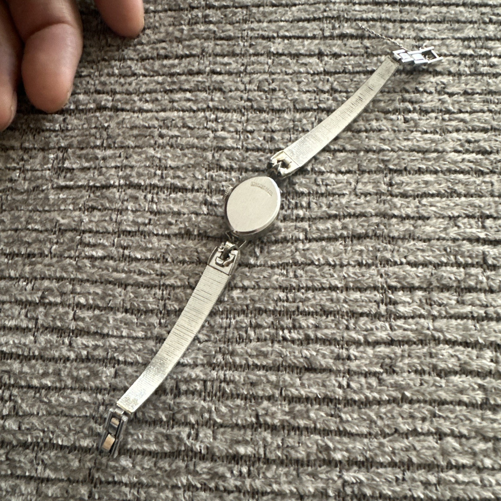 Working VTG Andre Bouchard Swiss Ladies Watch Silver 10K RGPB 15mm -Broken Band