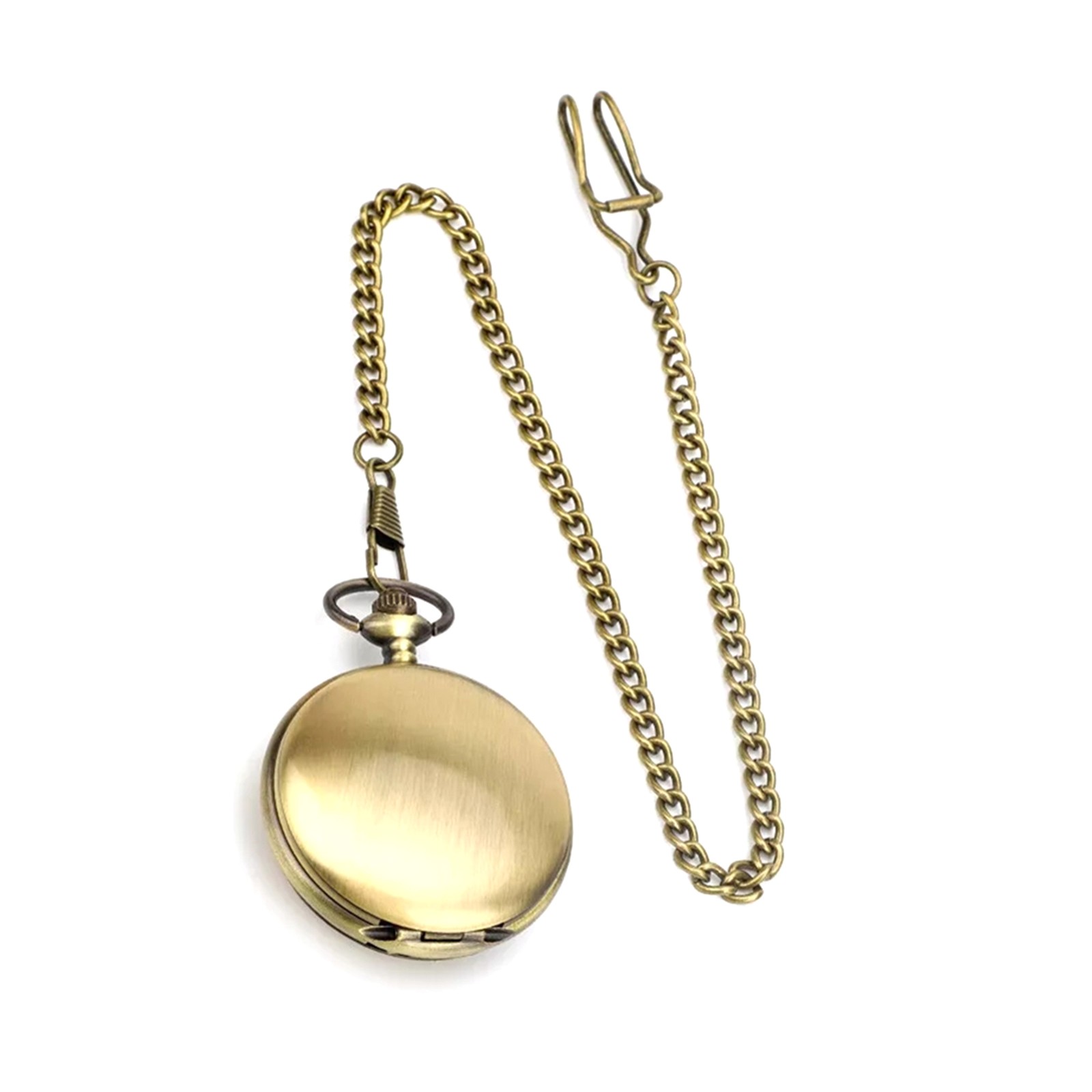 Hook Buckle Clasp Round Dial Shape Men’s Mechanical Retro Pocket Watch