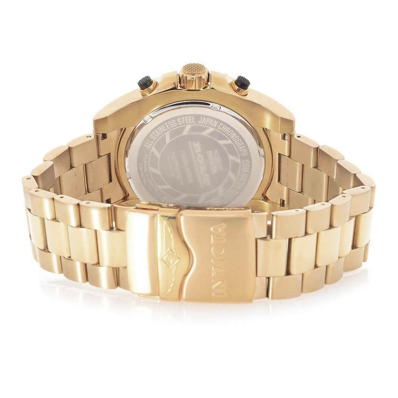 Invicta Men’s Chronograph Watch – Bolt Gold Dial Yellow Gold Bracelet | 25515
