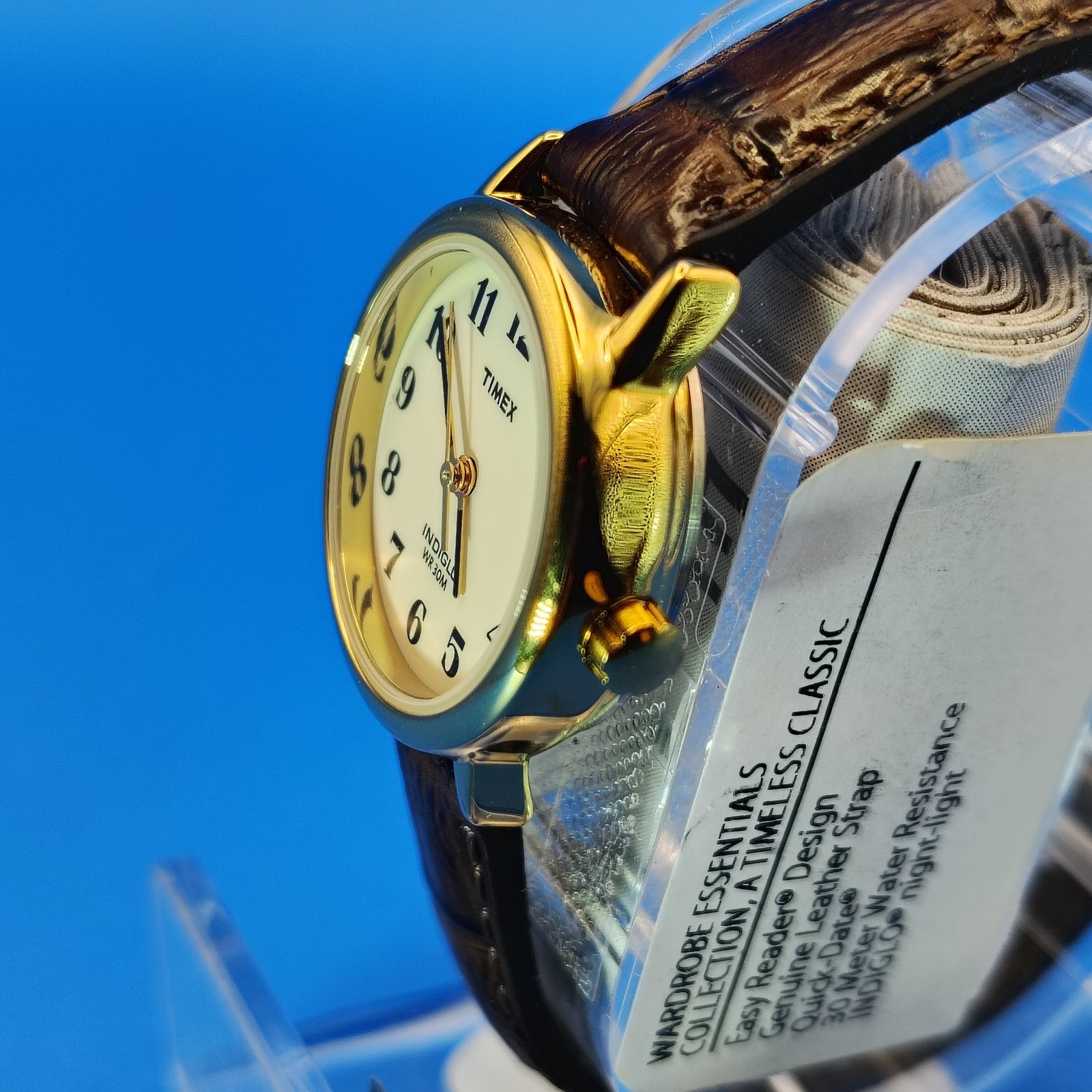 New! Vintage 2012 Timex Easy Reader Date 25mm Women’s Quartz Watch Leather NOS