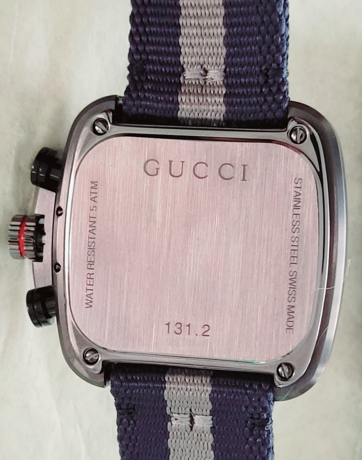 Gucci Coupe Chronogra,Authentic,Near Mint,Hardly Worn,Mens,45MM,Box,Bag,Booklet.
