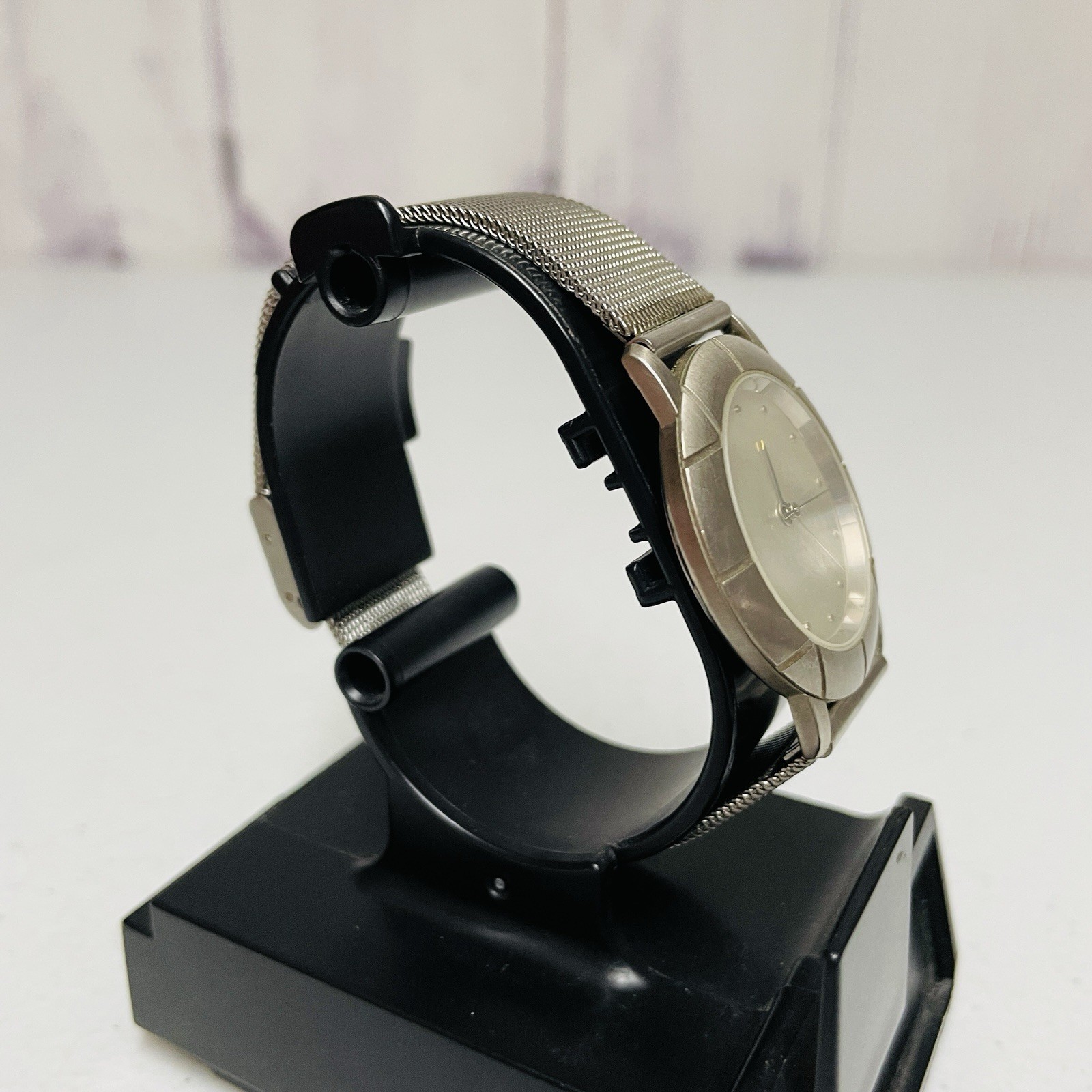 Skagen Denmark Watch 3LSS Stainless Steel Case Mesh Band Silver Tone
