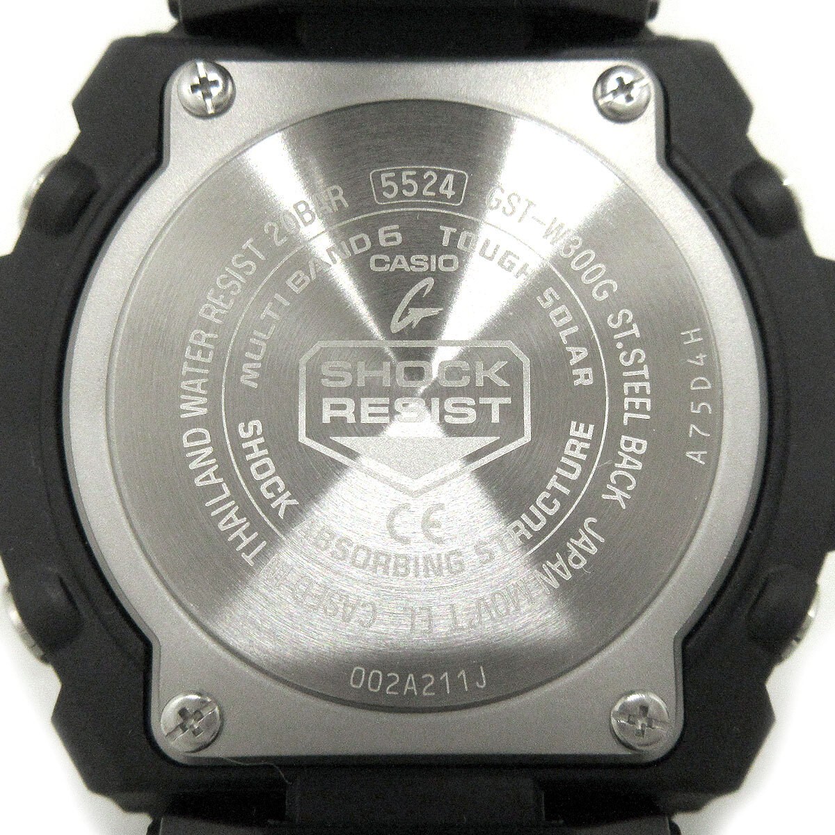 Used CASIO G SHOCK G STEEL GST W300G 1A2JF Radio Solar Black Blue Men s Watch G