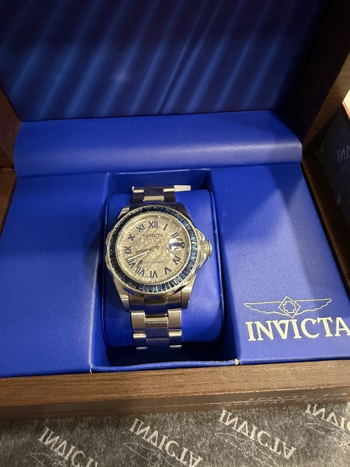 SUPER RARE Invicta COSC Meteorite Dial Sapphire Bezel 5ctw Swiss Made Auto #5172